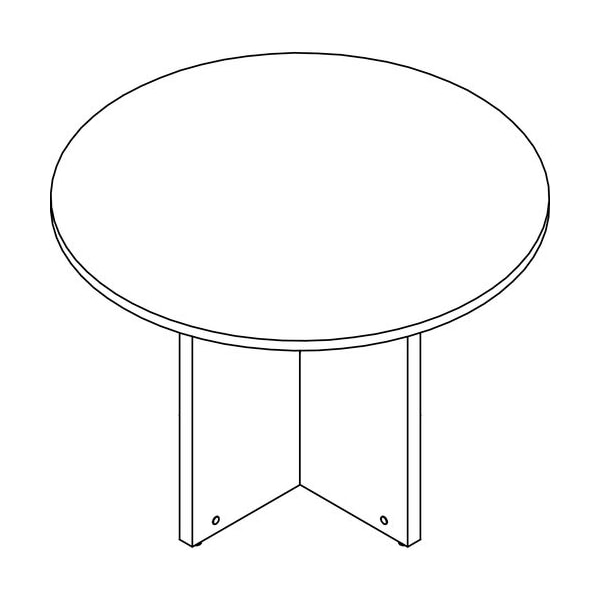 Lorell Conference Table, Round Top, 42inDia x 1inThick x 29inH, Gray Elm LLRPT42RGE - main